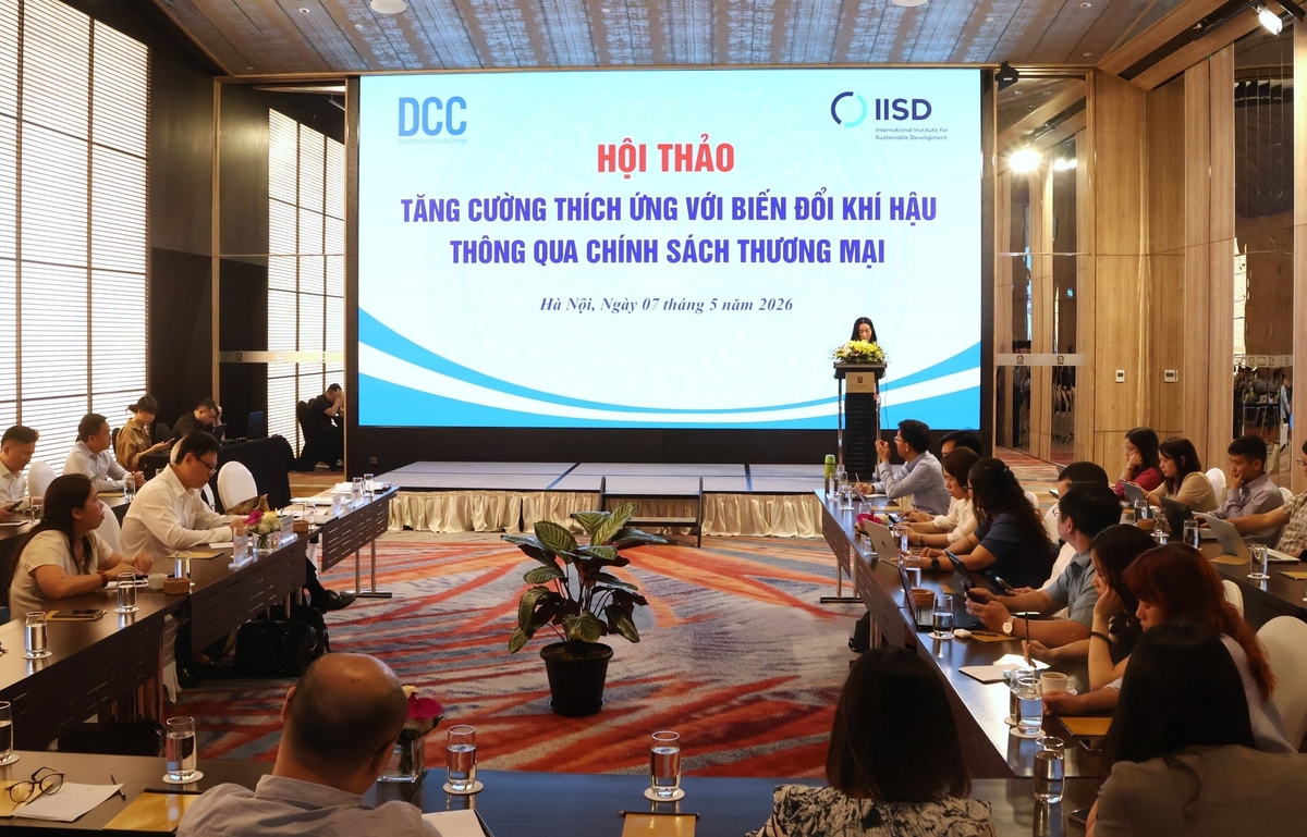 Hội thảo do Cục Biến đổi khí hậu (Bộ Nông nghiệp và Môi trường) và Viện Quốc tế vì sự phát triển bền vững (IISD) phổi hợp tổ chức. Ảnh: Trung Nguyên. Hội thảo do Cục Biến đổi khí hậu (Bộ Nông nghiệp và Môi trường) và Viện Quốc tế vì sự phát triển bền vững (IISD) phổi hợp tổ chức. Ảnh: Trung Nguyên.